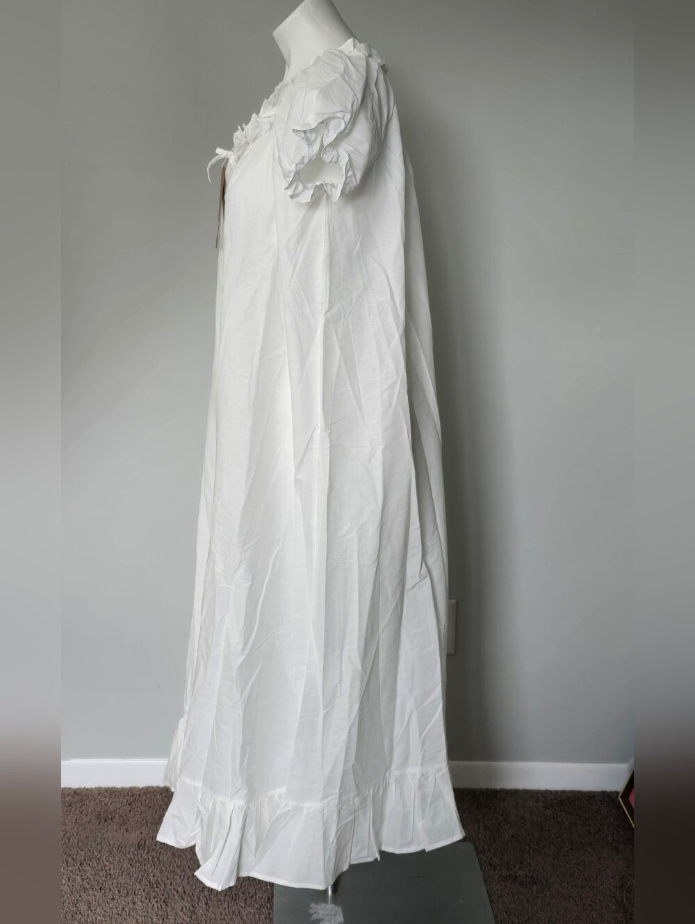 Nwt SuEasy Retro The Daphne Chemise Victorian Nightgown, White, Small - Picture 3 of 9